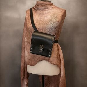 Custom Made, Hand Crafted Convertible Crossbody Genuine Leather Black